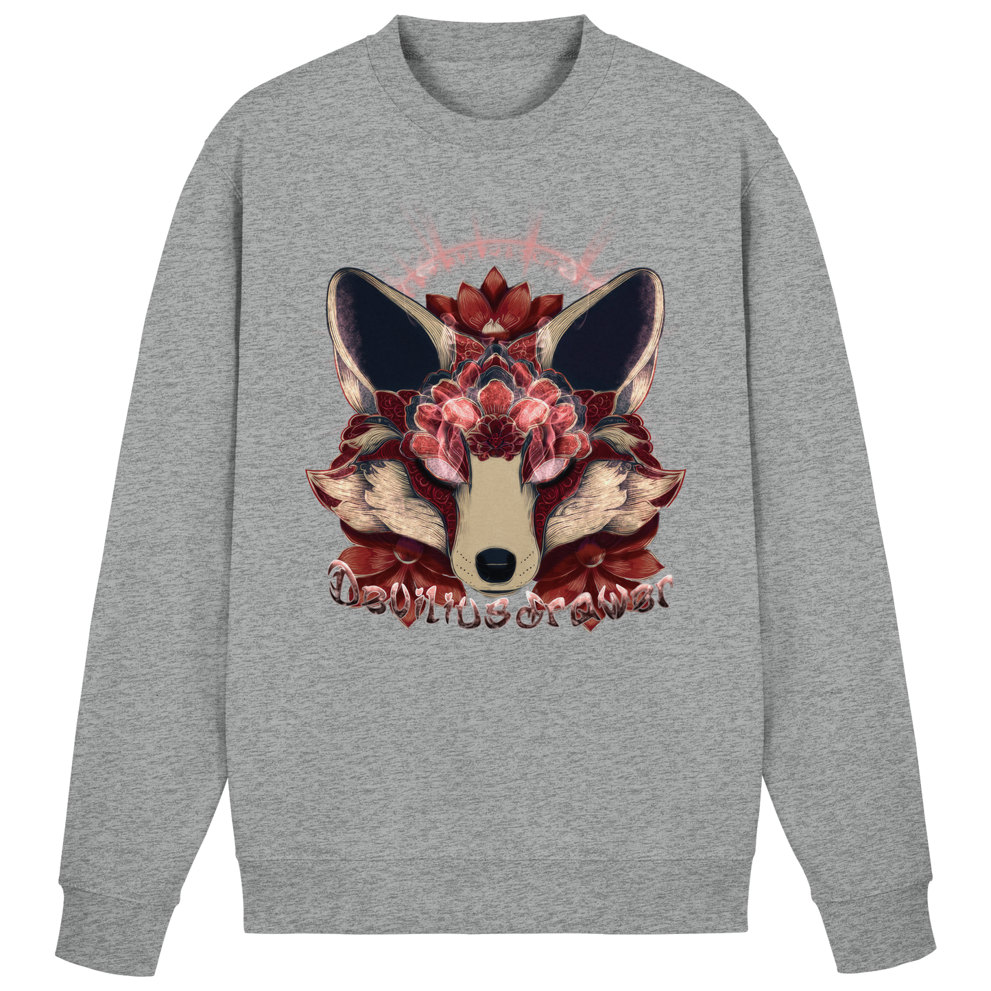 Deviliusdrawer Fire Kitsune - Basic Sweatshirt