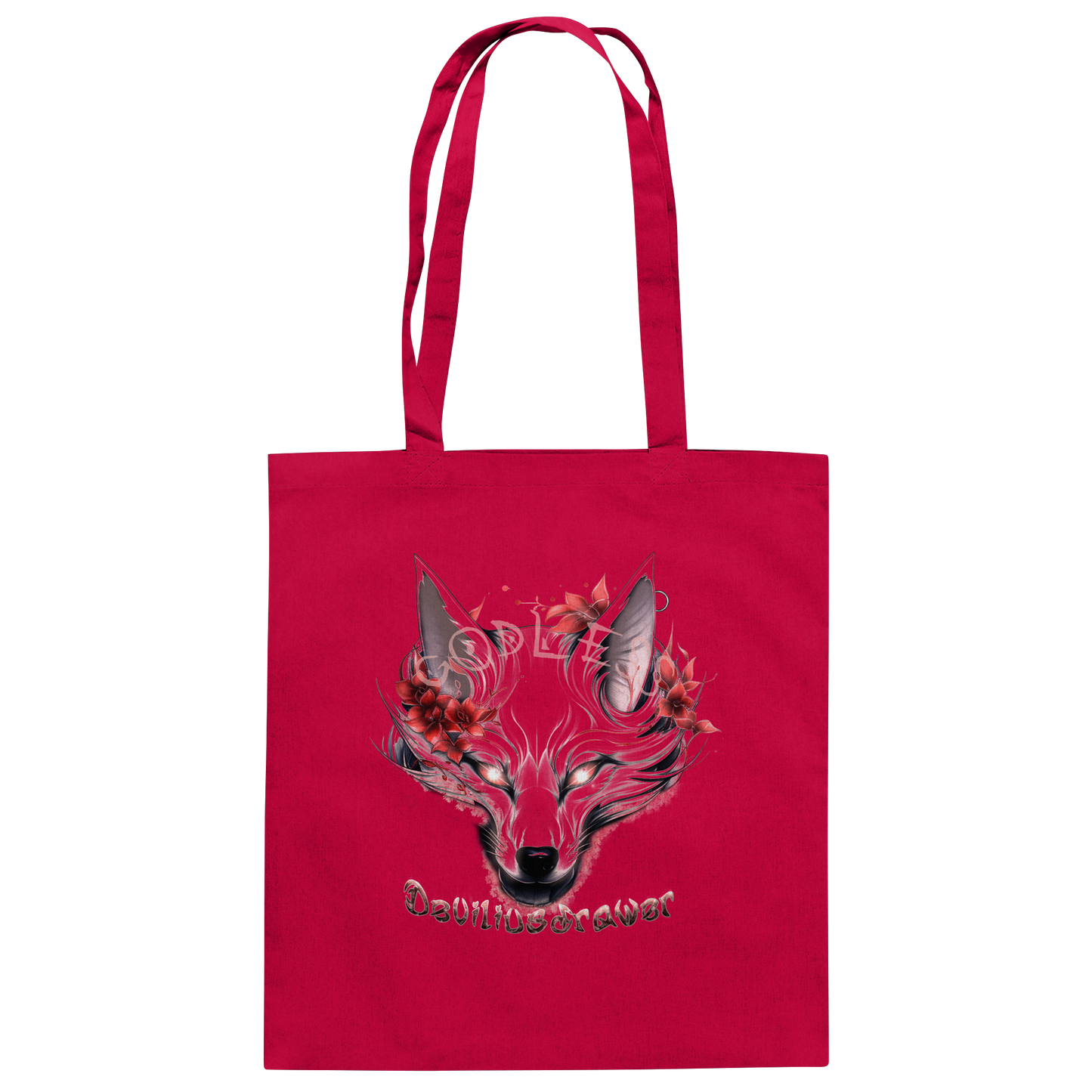 Deviliusdrawer Kitsune Wolf - Baumwolltasche