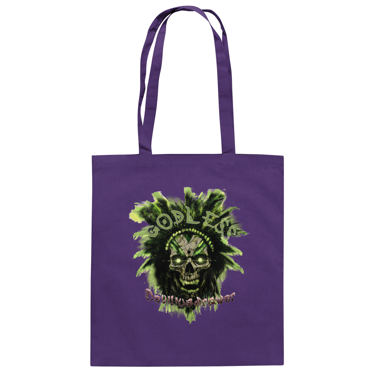 Deviliusdrawer Godless Skull - Baumwolltasche