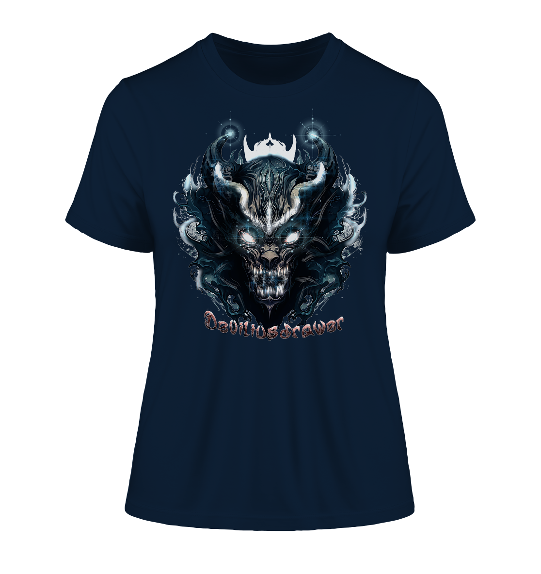 Deviliusdrawer Demonic Star - Fitted Ladies Organic Shirt