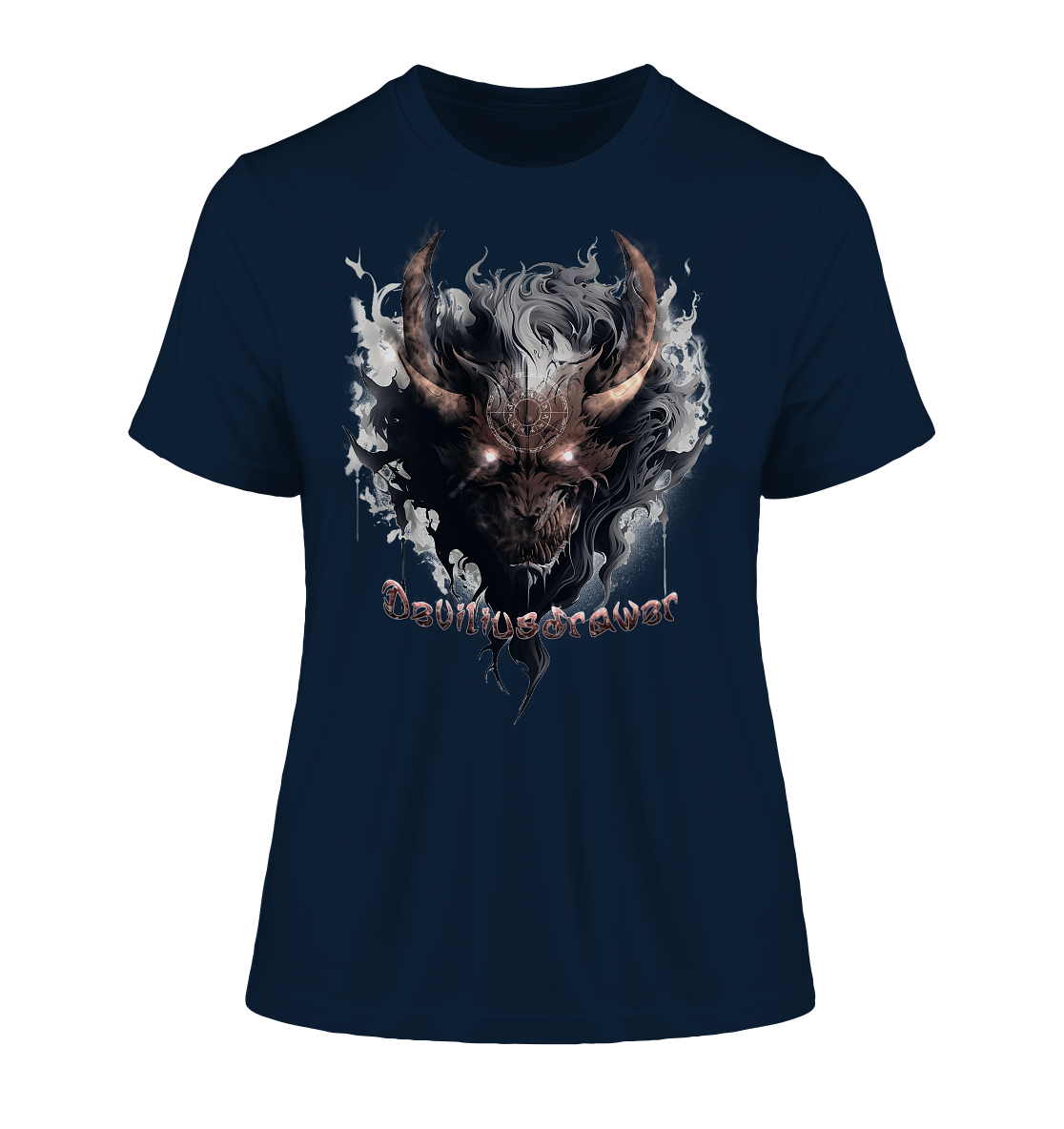 Deviliusdrawer Magic Redeyed Demon - Fitted Ladies Organic Shirt