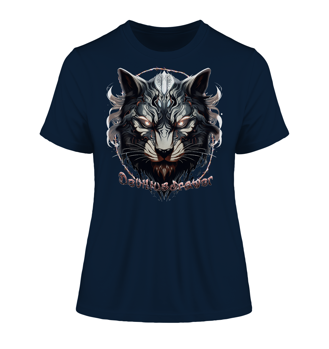 Deviliusdrawer Wolfcat - Fitted Ladies Organic Shirt