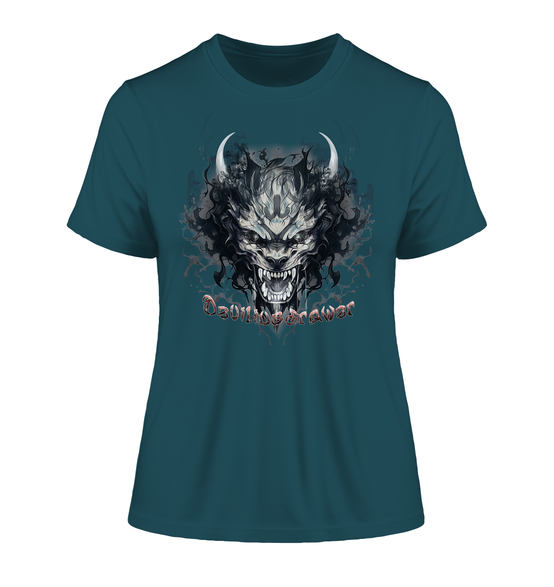 Deviliusdrawer Smoke Beast - Fitted Ladies Organic Shirt