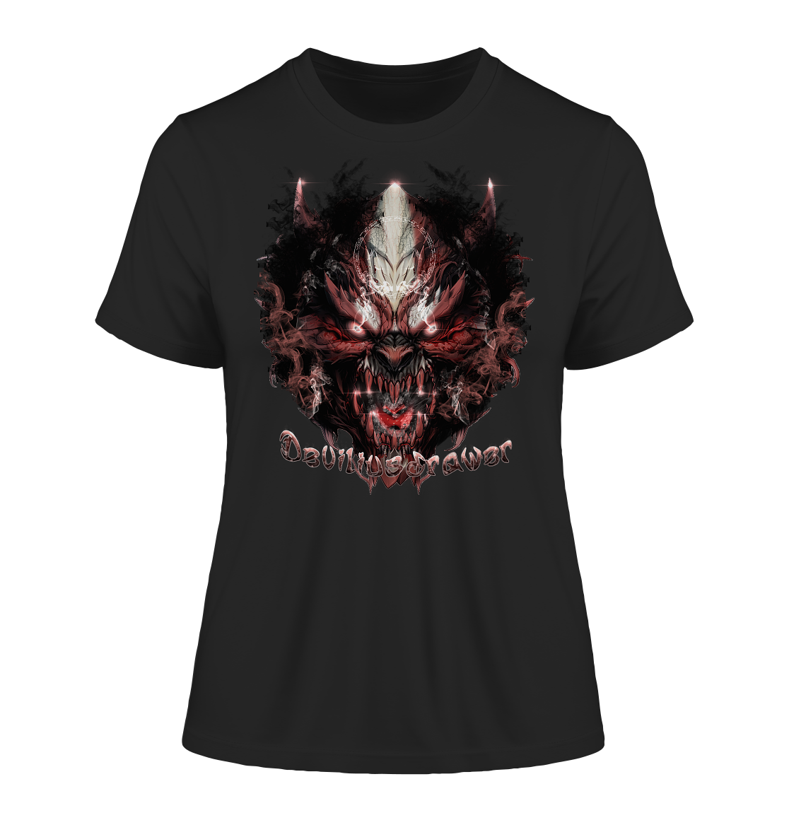 Deviliusdrawer Bloody Demon Vampire - Fitted Ladies Organic Shirt