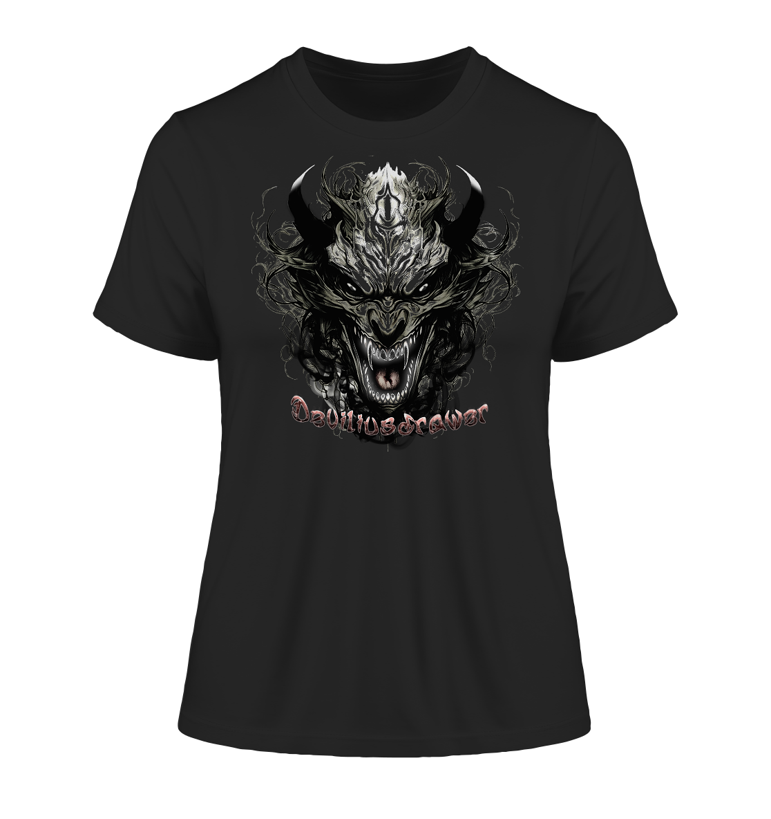 Deviliusdrawer Devil Vampire - Fitted Ladies Organic Shirt