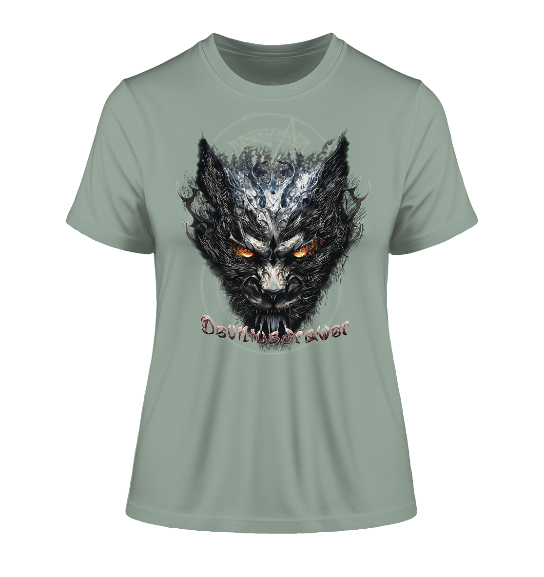 Deviliusdrawer Iron Cat - Fitted Ladies Organic Shirt