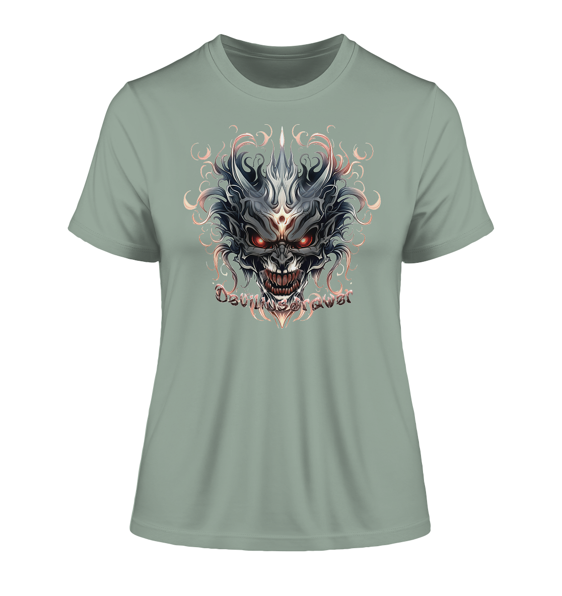Deviliusdrawer Demon Mask - Fitted Ladies Organic Shirt