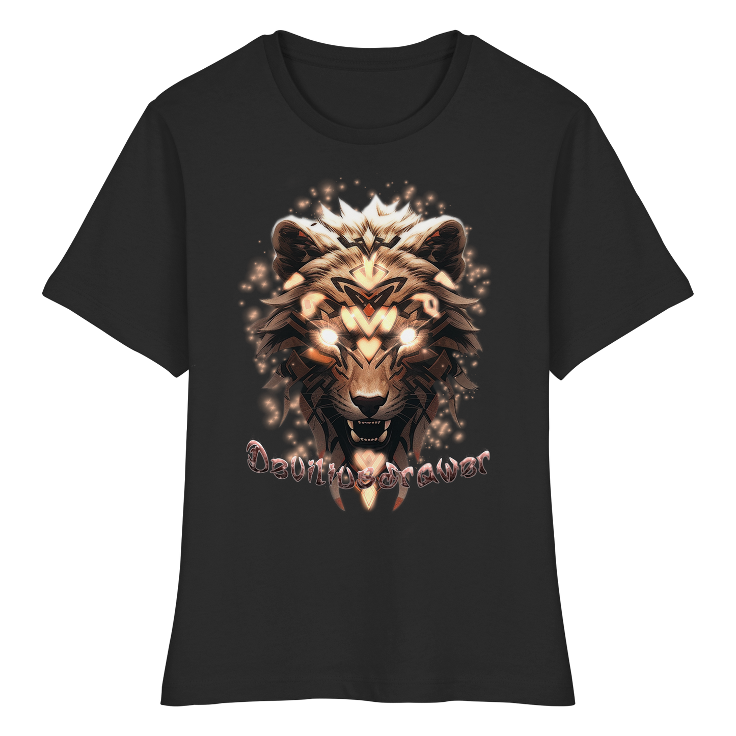 Deviliusdrawer Gold Weartiger - Fitted Ladies Organic Shirt