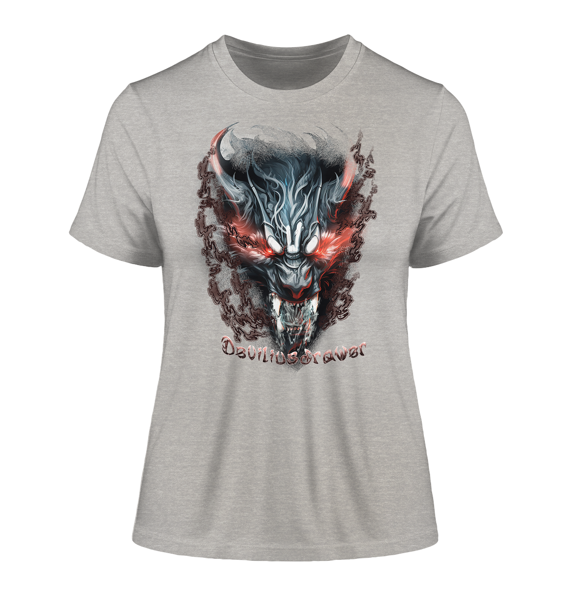 Deviliusdrawer Beast Wolf - Fitted Ladies Organic Shirt