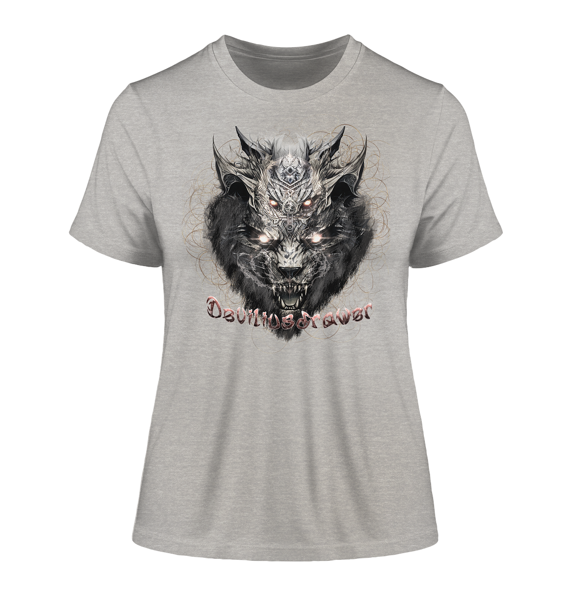 Deviliusdrawer Magical Beast Cat - Fitted Ladies Organic Shirt