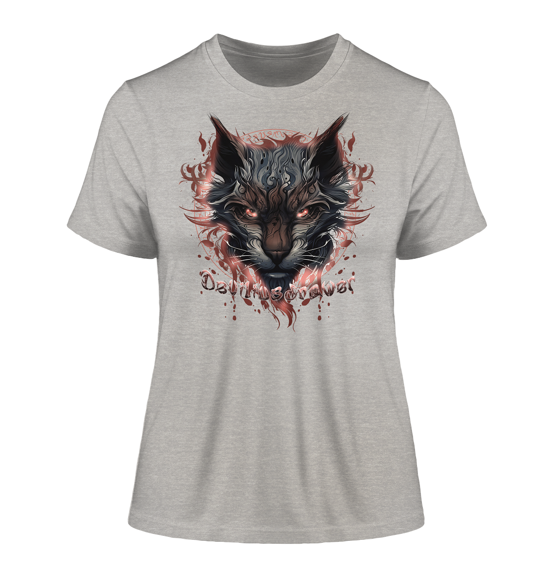 Deviliusdrawer Devil Cat - Fitted Ladies Organic Shirt
