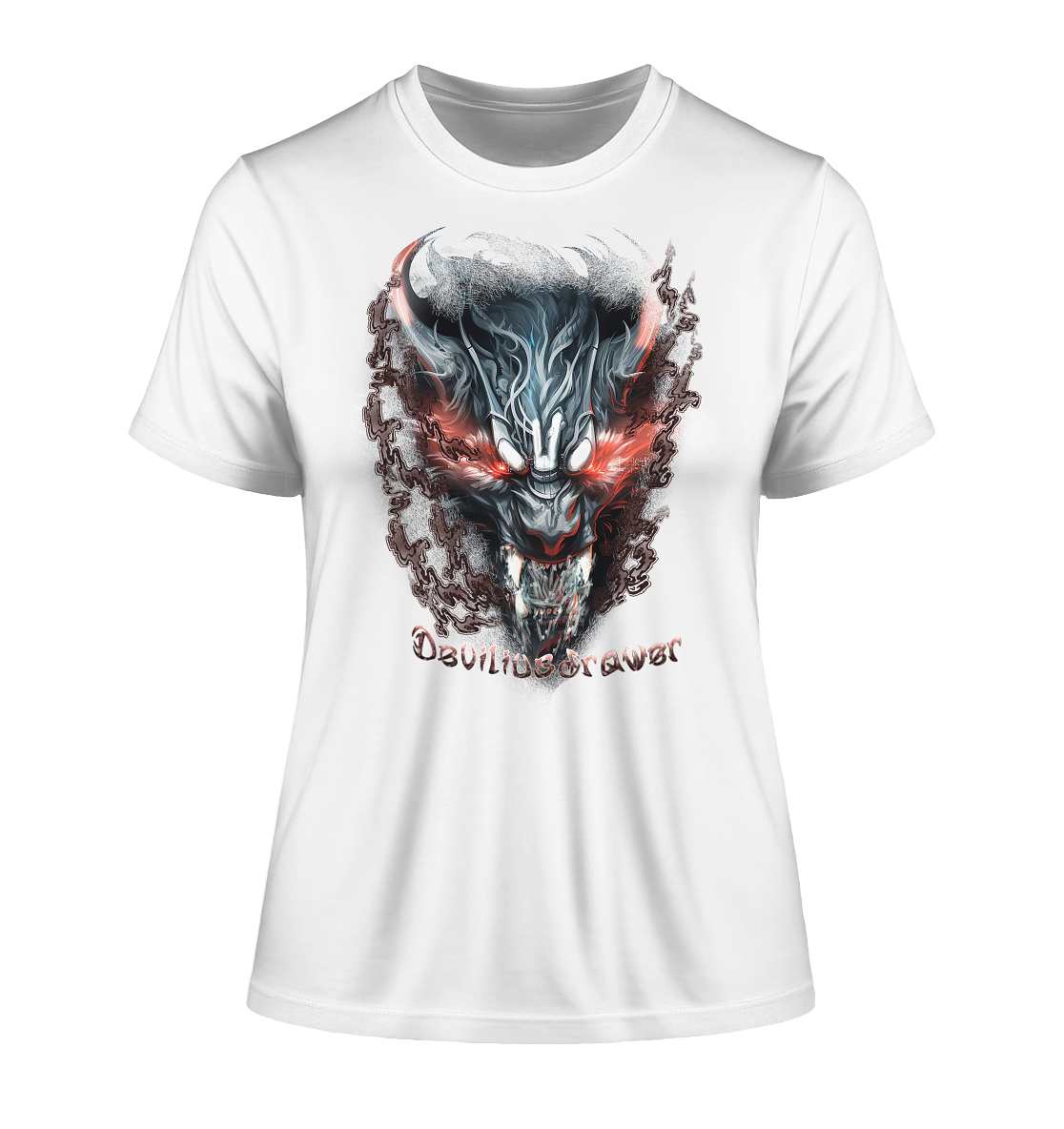 Deviliusdrawer Beast Wolf - Fitted Ladies Organic Shirt