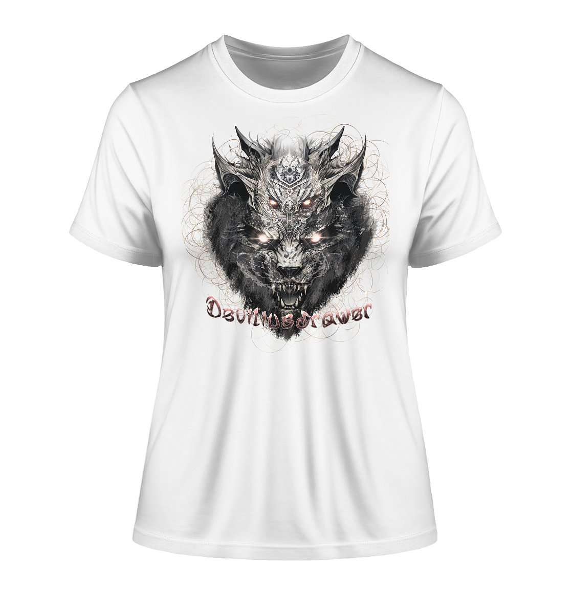 Deviliusdrawer Magical Beast Cat - Fitted Ladies Organic Shirt