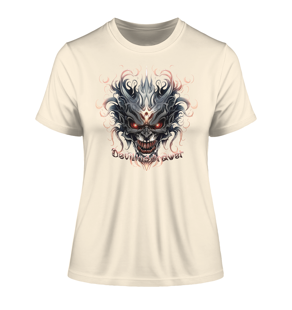 Deviliusdrawer Demon Mask - Fitted Ladies Organic Shirt