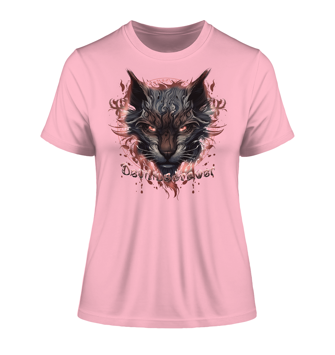 Deviliusdrawer Devil Cat - Fitted Ladies Organic Shirt