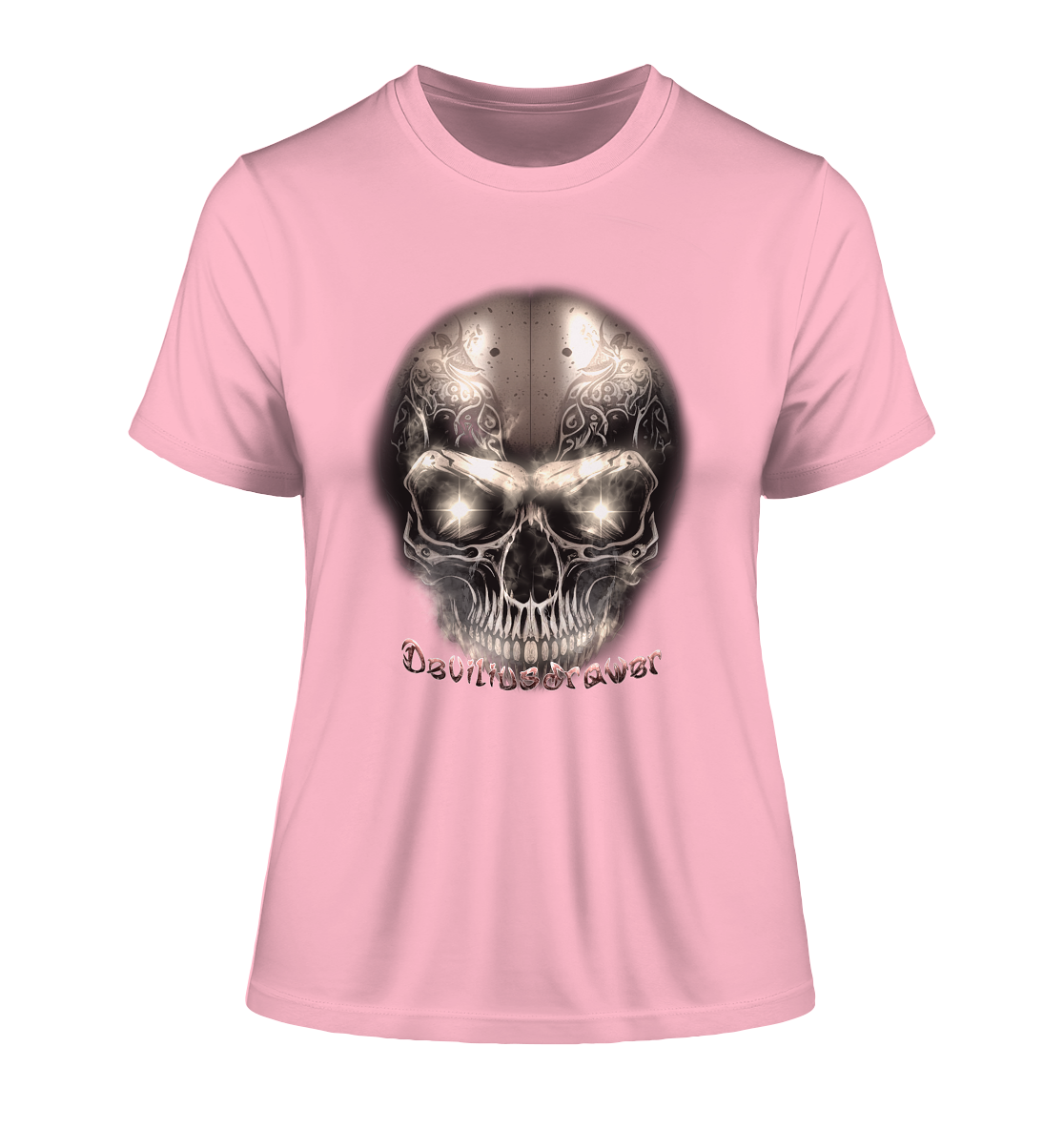 Deviliusdrawer Fire Skeleton Iron - Fitted Ladies Organic Shirt