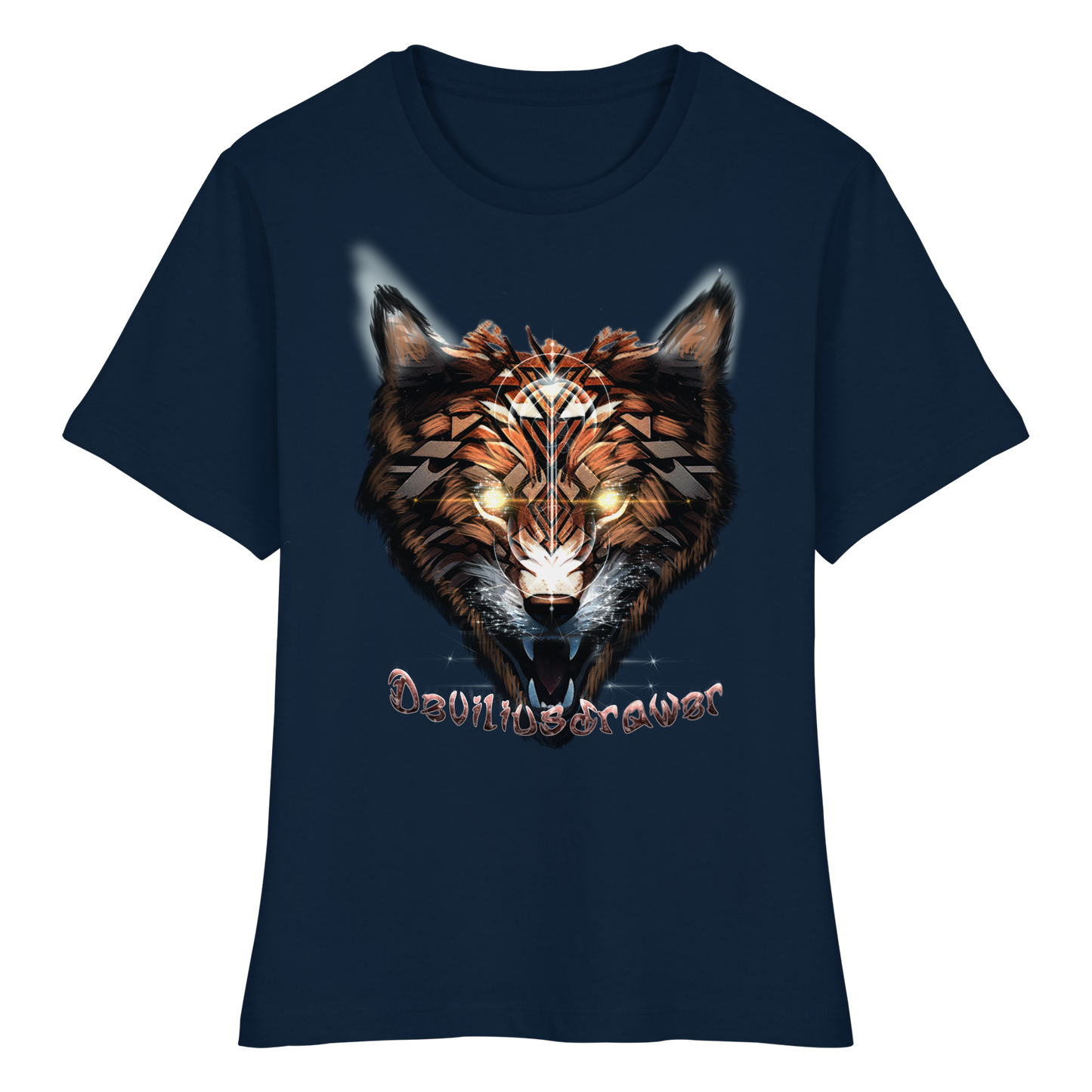 Deviliusdrawer Foxwolf - Fitted Ladies Organic Shirt
