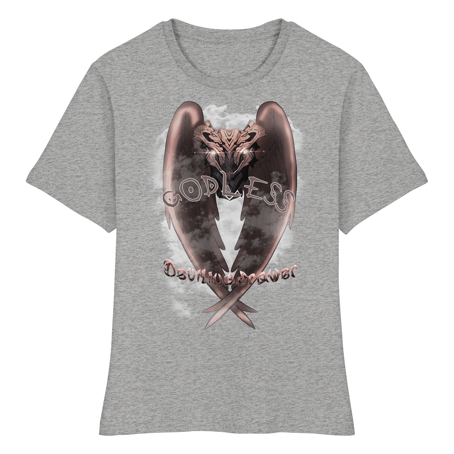 Deviliusdrawer Godless Owl - Fitted Ladies Organic Shirt