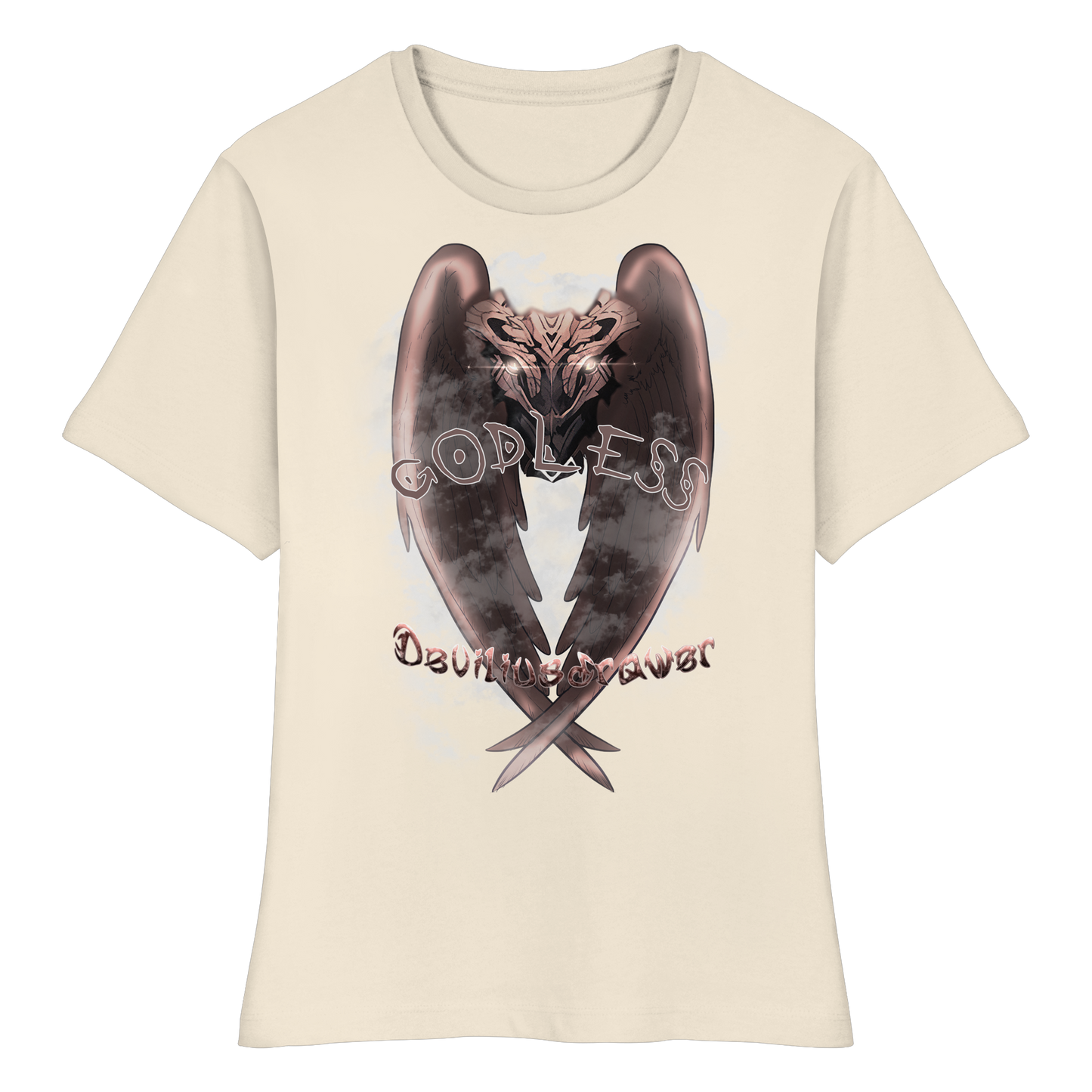 Deviliusdrawer Godless Owl - Fitted Ladies Organic Shirt