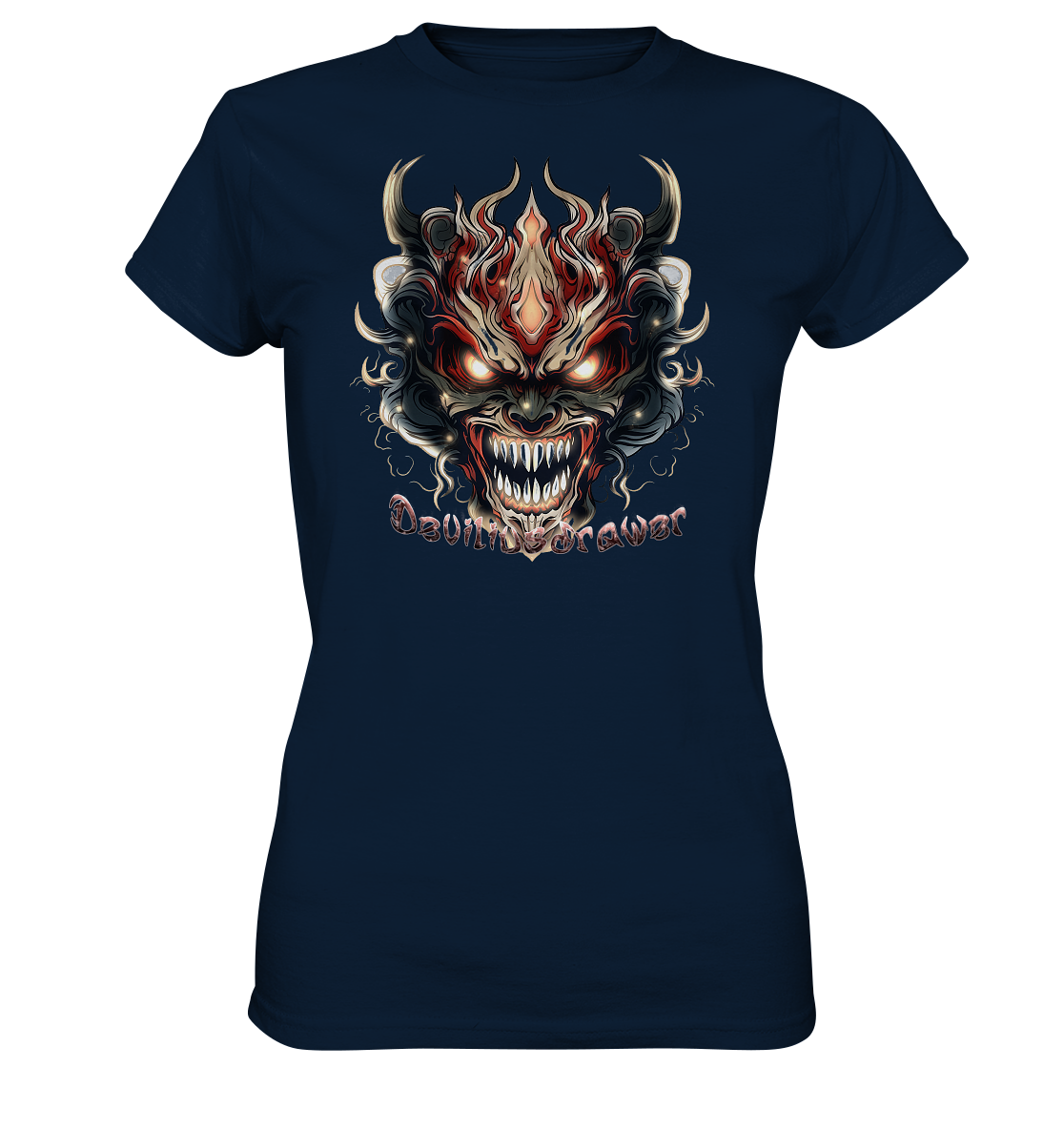 Deviliusdrawer Evil Vamp Mask - Ladies Premium Shirt