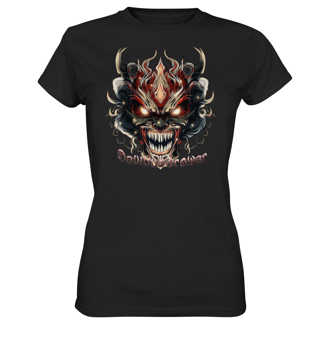 Deviliusdrawer Evil Vamp Mask - Ladies Premium Shirt