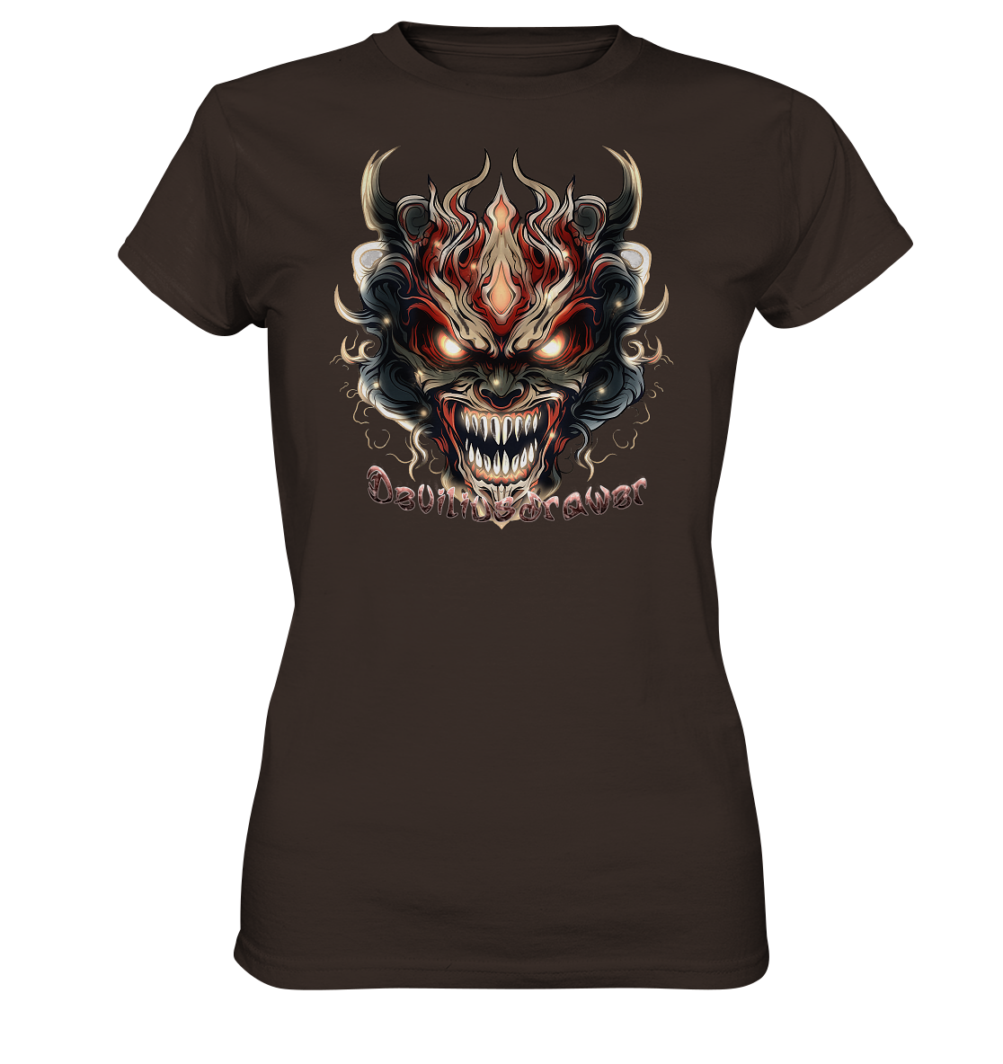 Deviliusdrawer Evil Vamp Mask - Ladies Premium Shirt