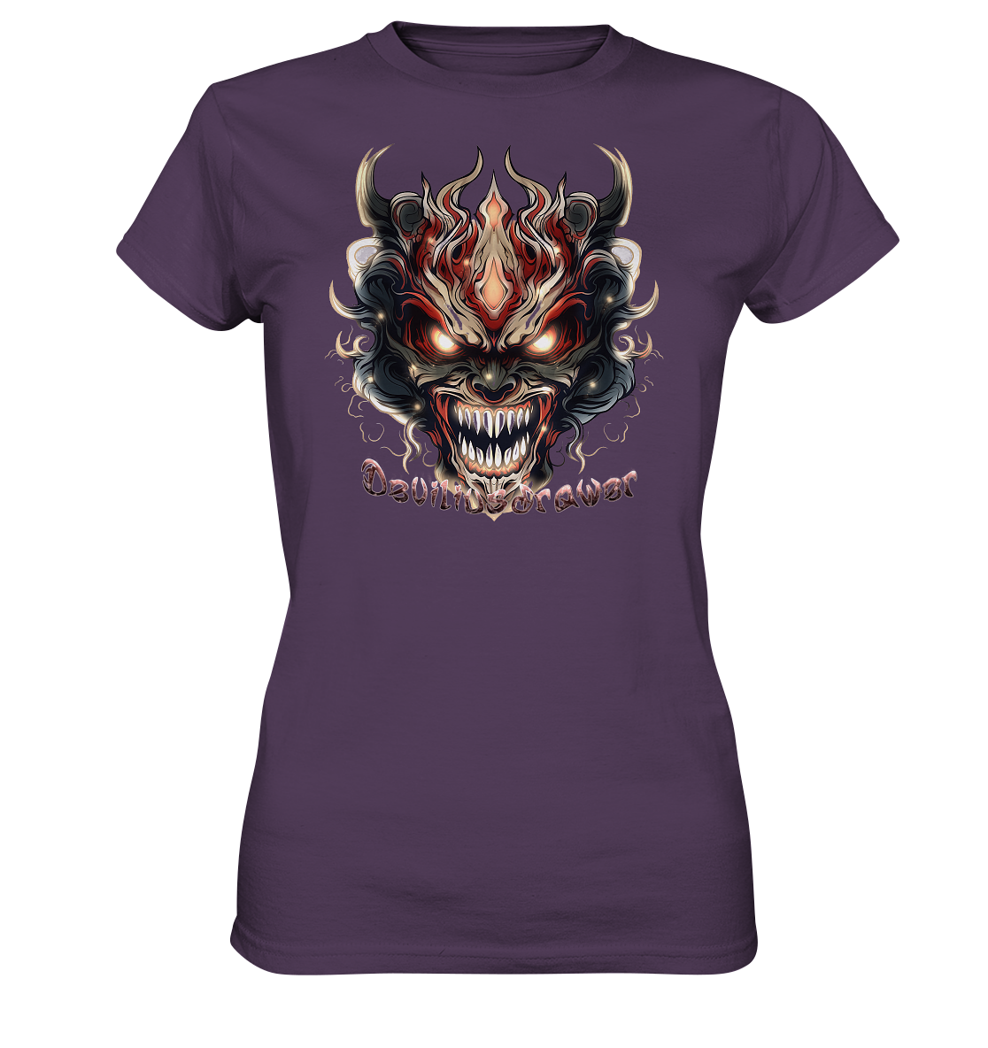 Deviliusdrawer Evil Vamp Mask - Ladies Premium Shirt