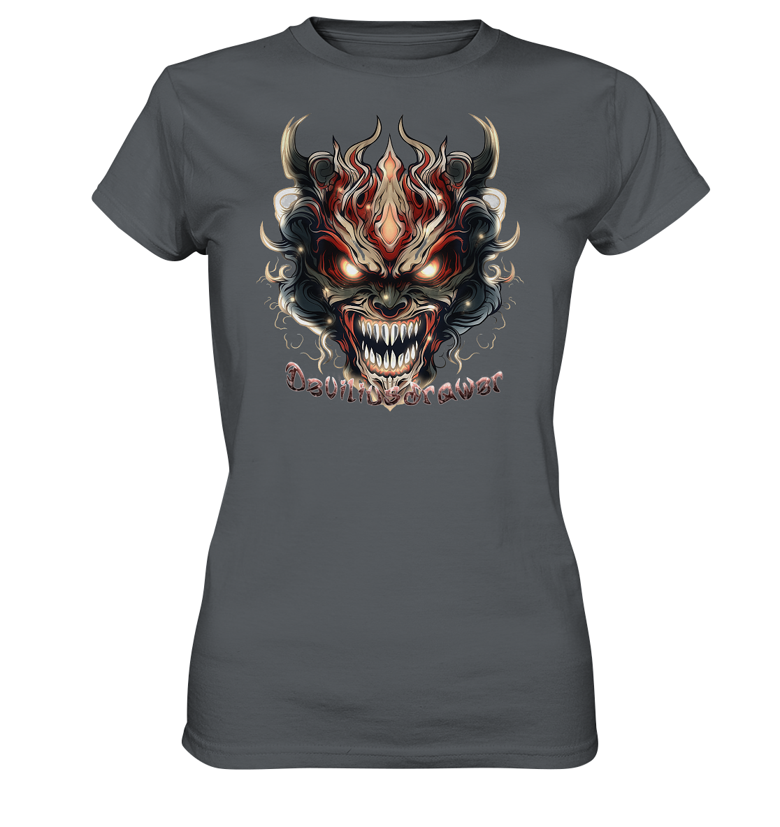 Deviliusdrawer Evil Vamp Mask - Ladies Premium Shirt