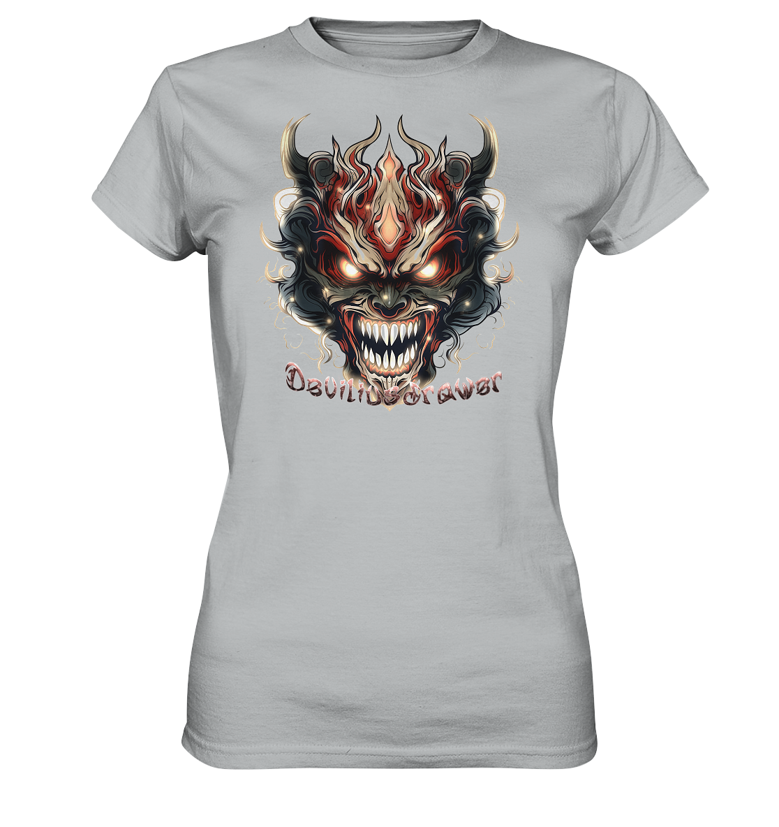 Deviliusdrawer Evil Vamp Mask - Ladies Premium Shirt