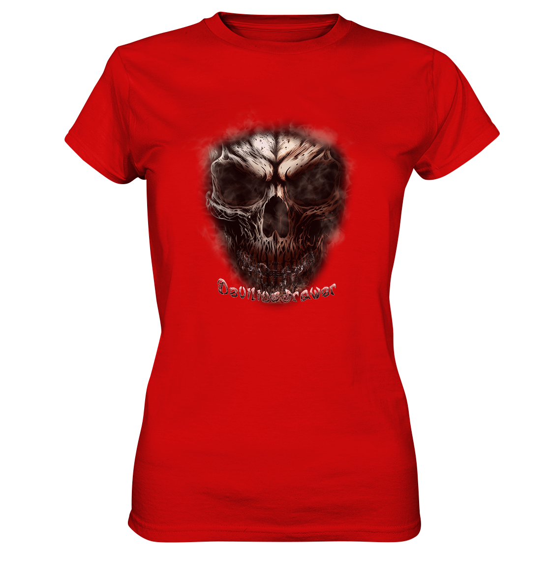 Deviliusdrawer Fire Skeleton - Ladies Premium Shirt
