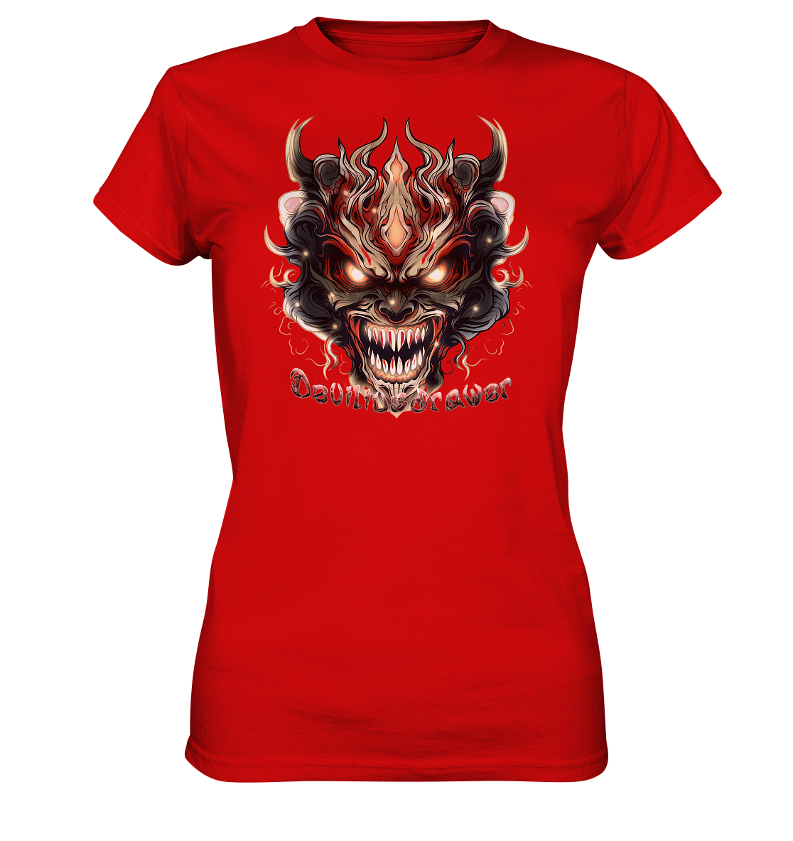 Deviliusdrawer Evil Vamp Mask - Ladies Premium Shirt