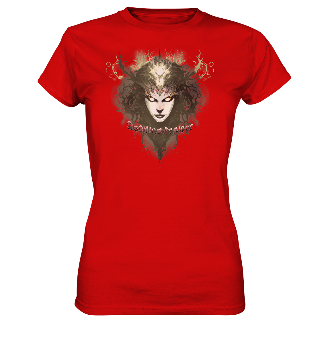 Deviliusdrawer Golden Demonica - Ladies Premium Shirt