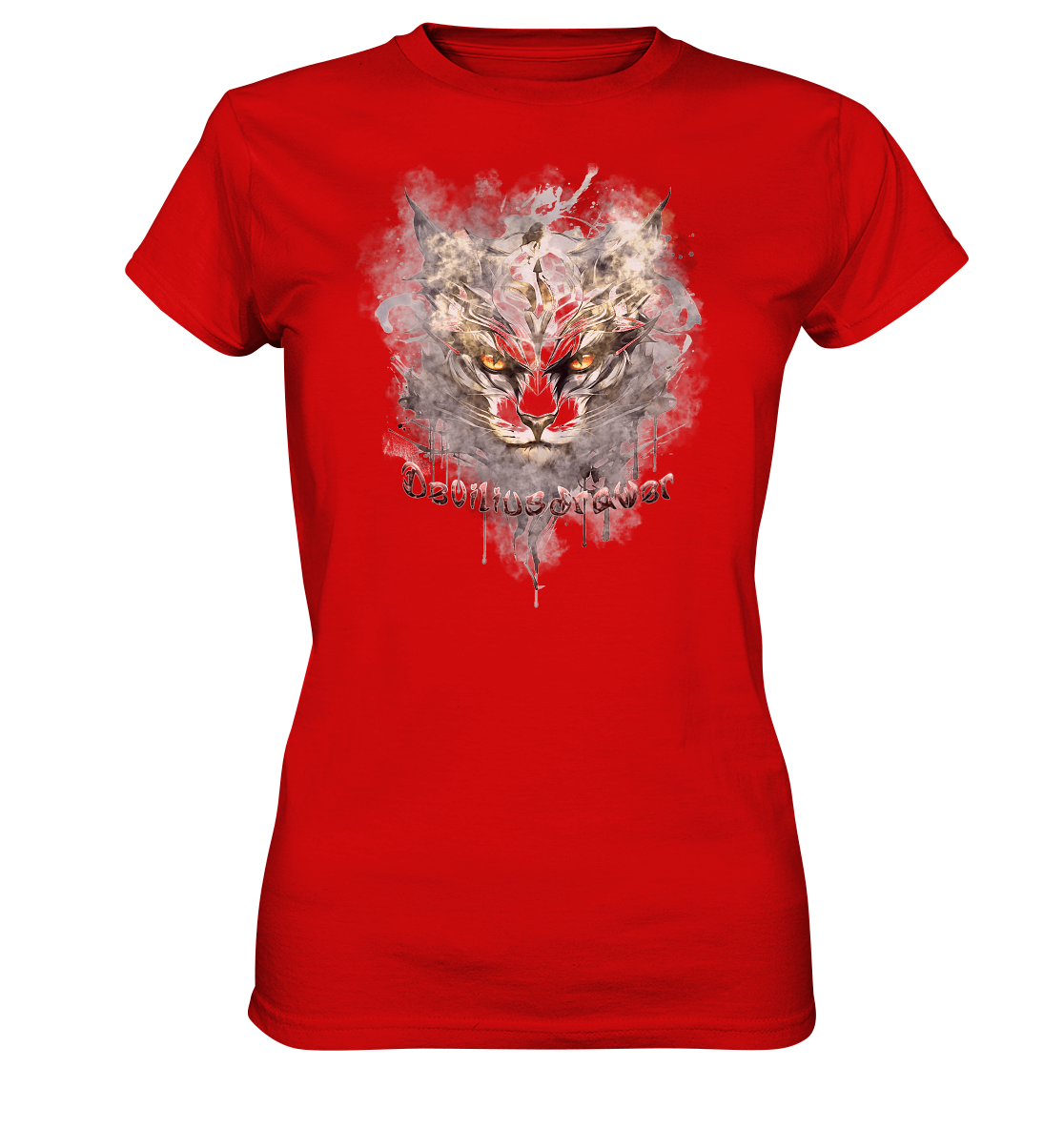 Deviliusdrawer White Catgod - Ladies Premium Shirt