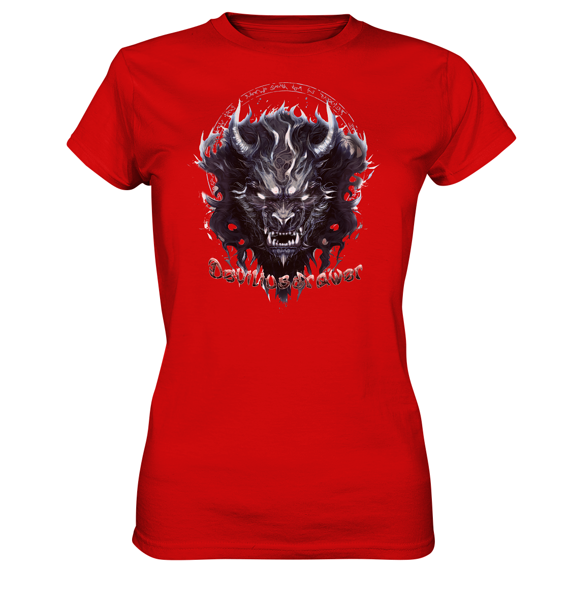 Deviliusdrawer Dark Wolf Mask - Ladies Premium Shirt