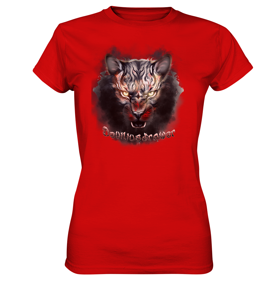 Deviliusdrawer Smoke Tiger - Ladies Premium Shirt