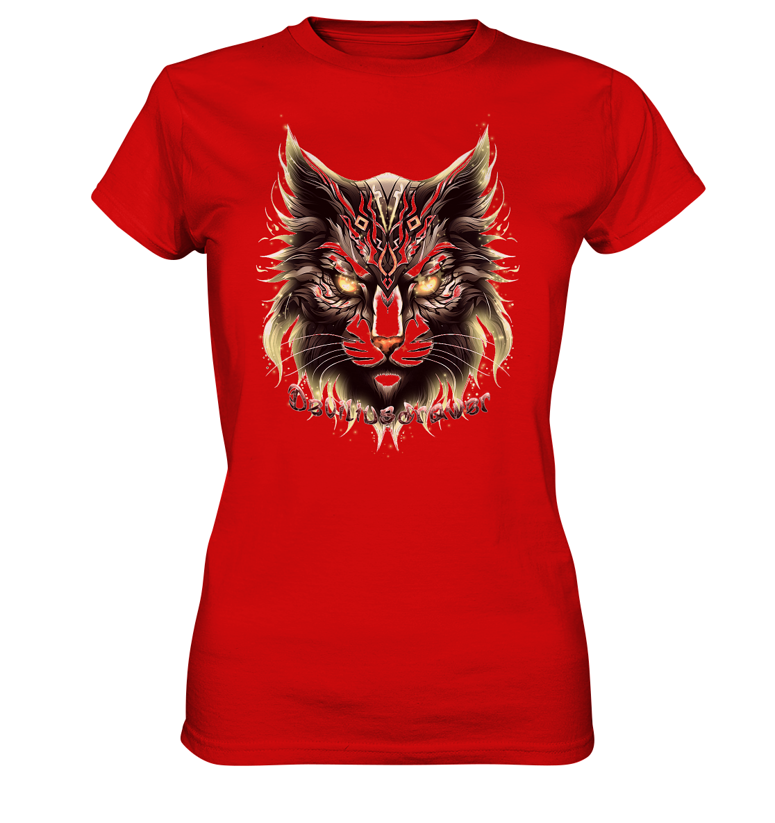 Deviliusdrawer Golden Cat - Ladies Premium Shirt