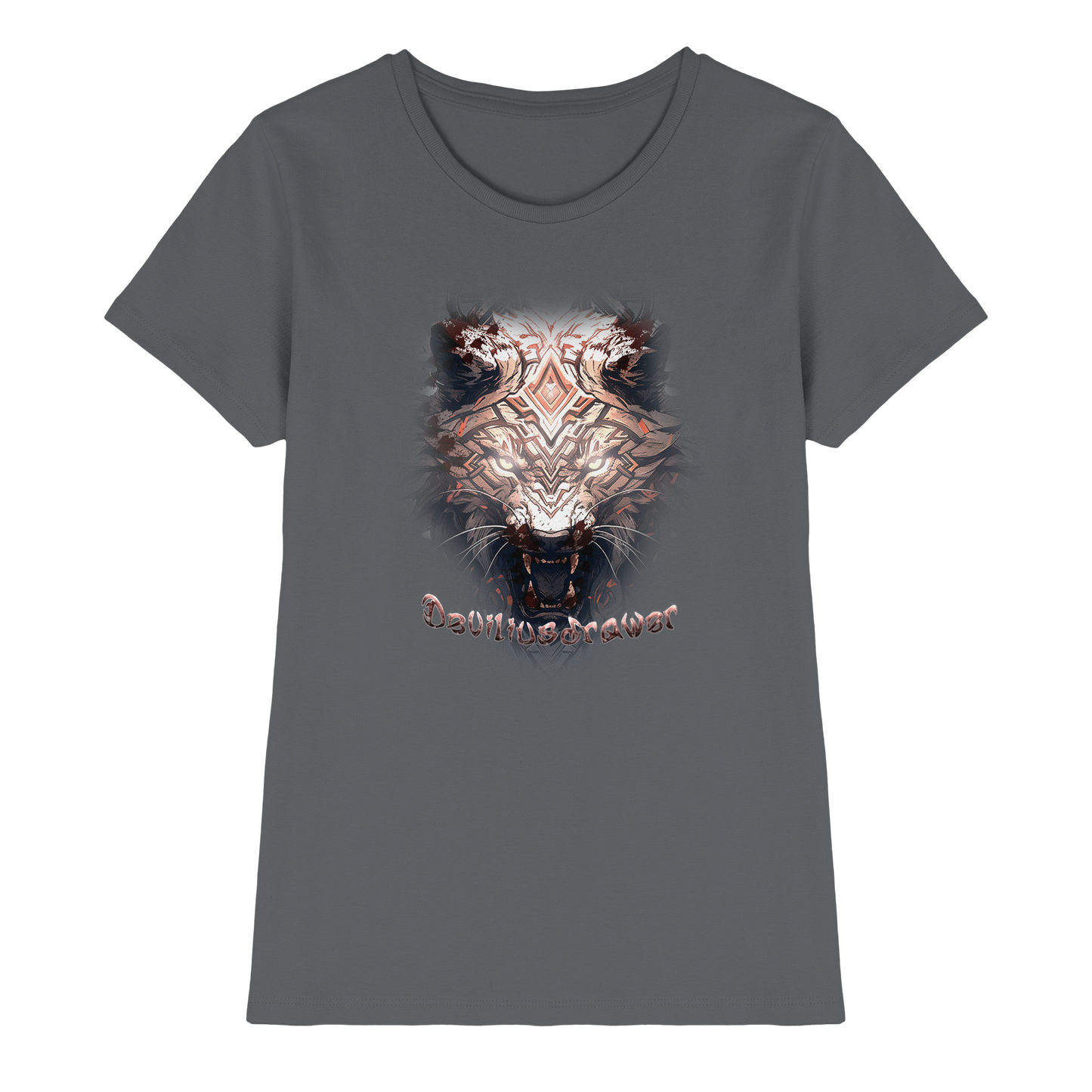 Deviliusdrawer Gold Metal Tiger - Ladies Premium Shirt