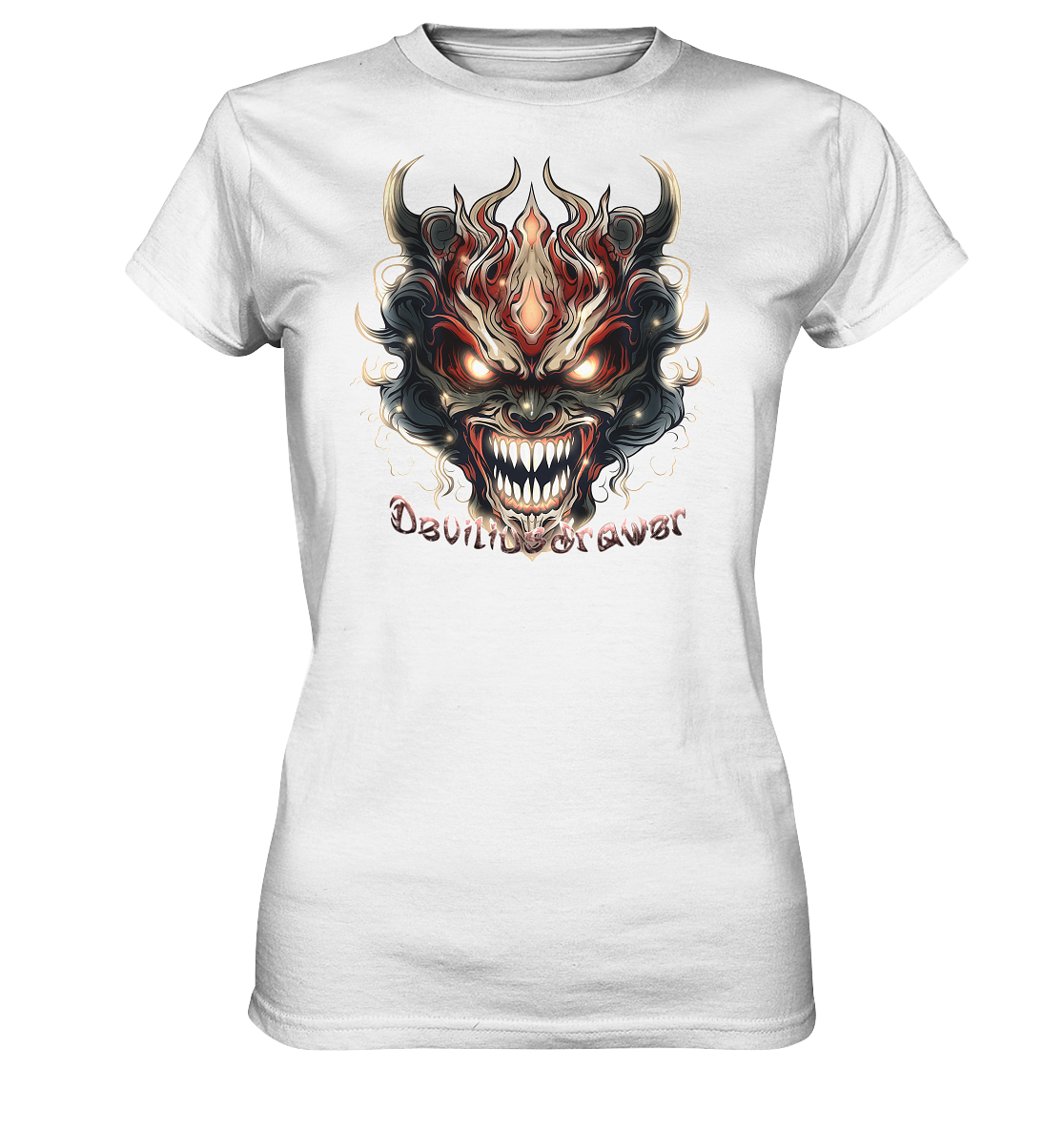 Deviliusdrawer Evil Vamp Mask - Ladies Premium Shirt