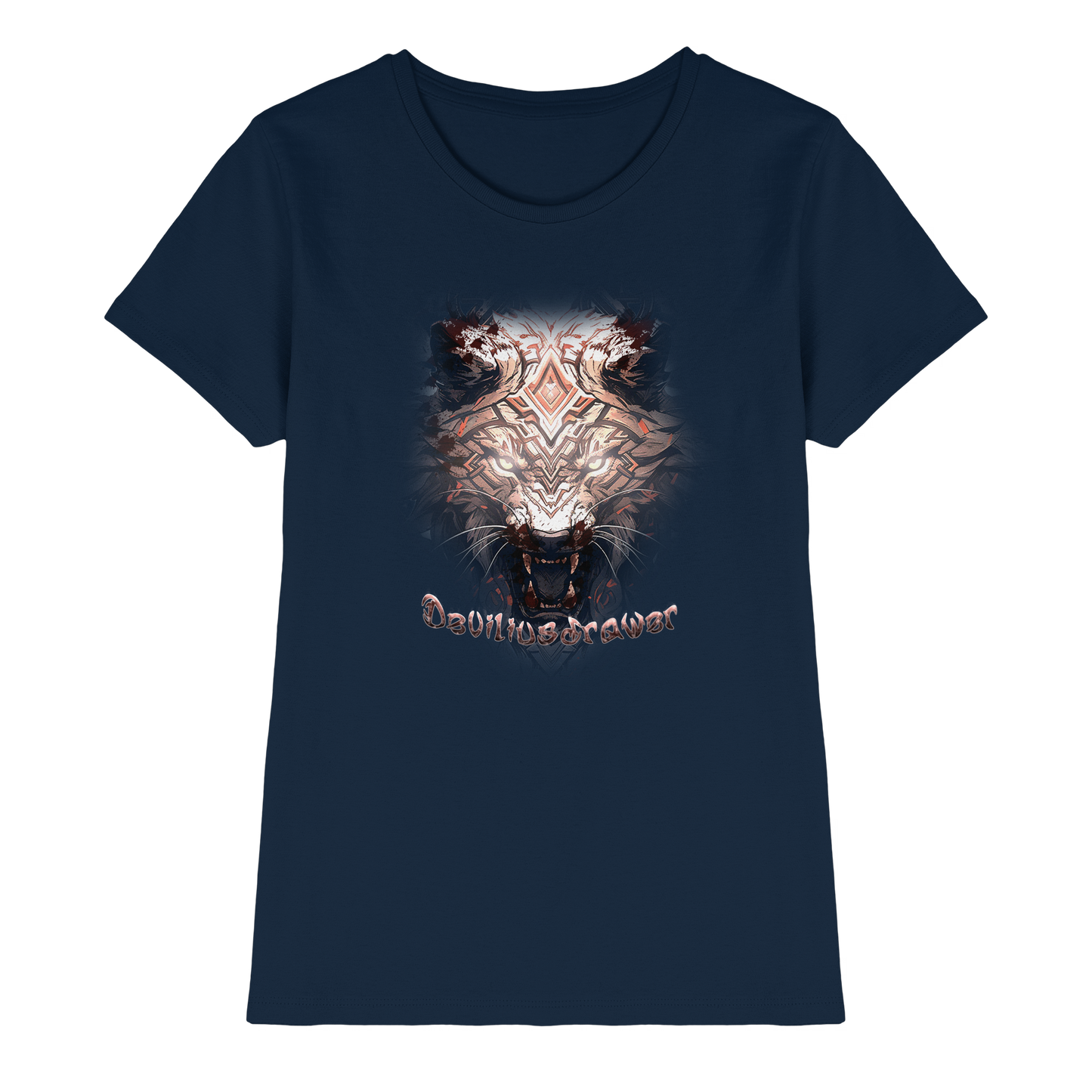 Deviliusdrawer Gold Metal Tiger - Ladies Premium Shirt