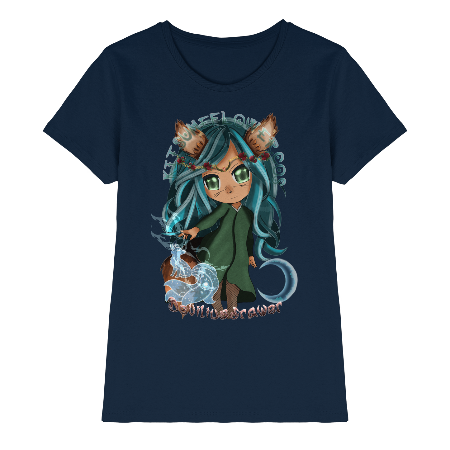 Deviliusdrawer Kitsuneflower - Ladies Premium Shirt
