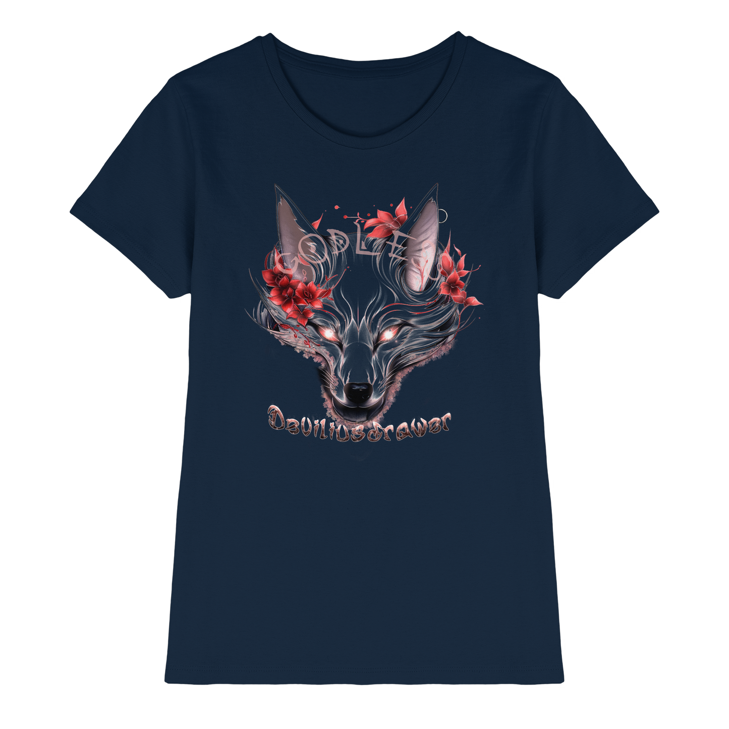 Deviliusdrawer Kitsune Wolf - Ladies Premium Shirt