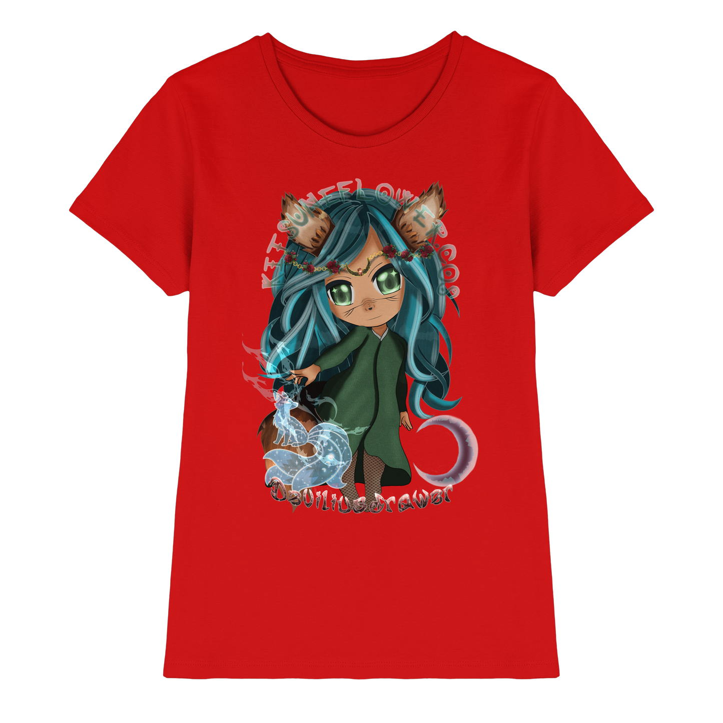 Deviliusdrawer Kitsuneflower - Ladies Premium Shirt