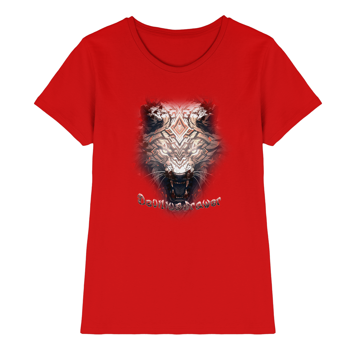 Deviliusdrawer Gold Metal Tiger - Ladies Premium Shirt