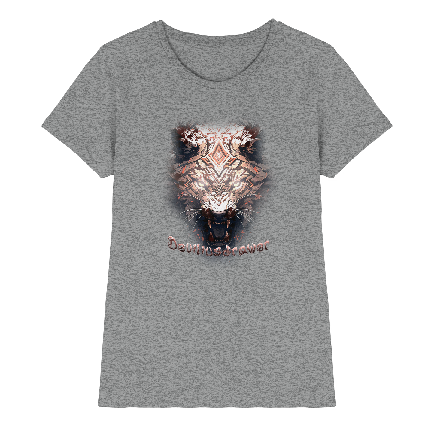 Deviliusdrawer Gold Metal Tiger - Ladies Premium Shirt