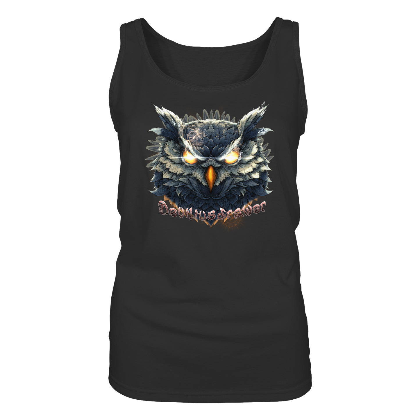 Deviliusdrawer Dark Fire Owl - Ladies Tank-Top