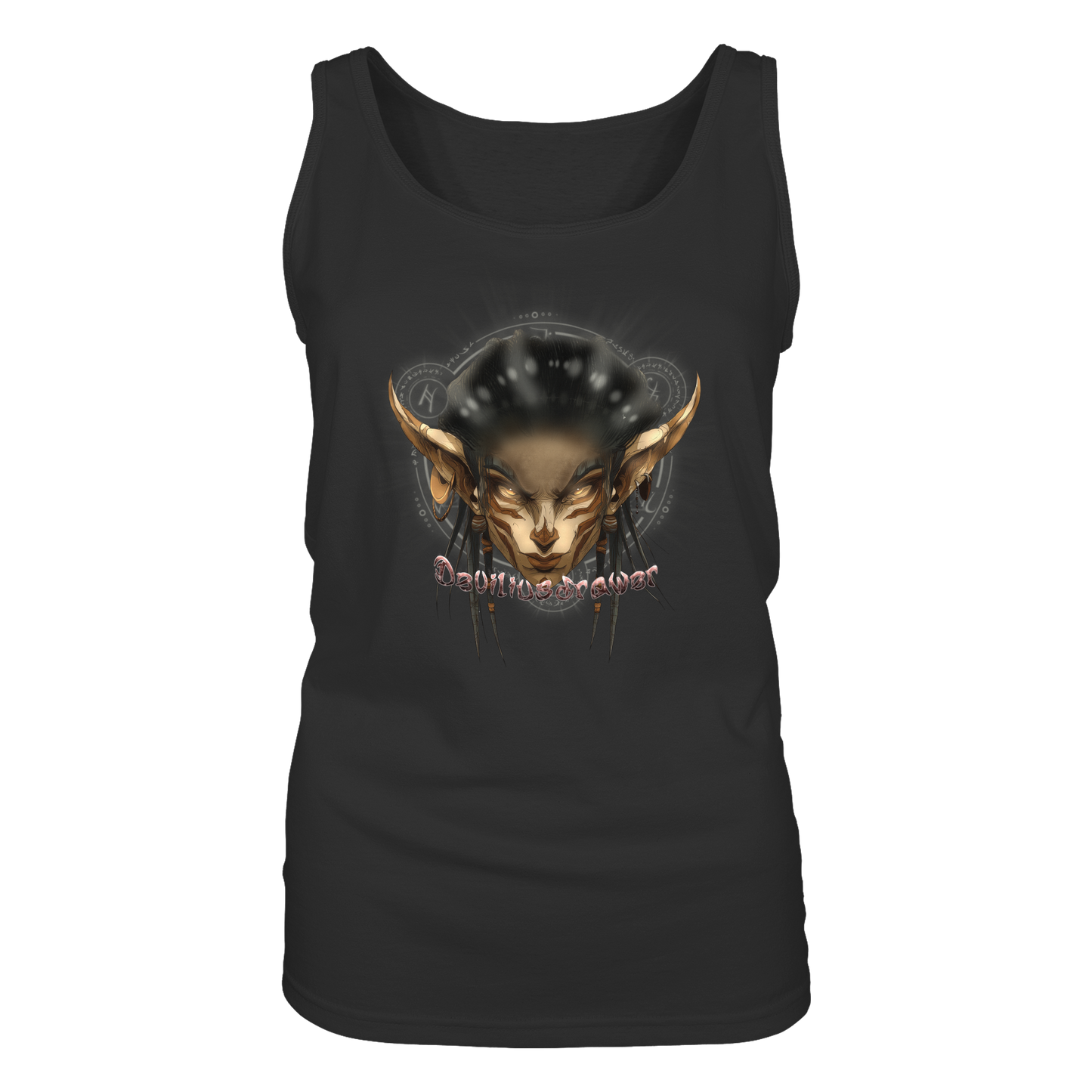 Deviliusdrawer Gold Magician Elf - Ladies Tank-Top