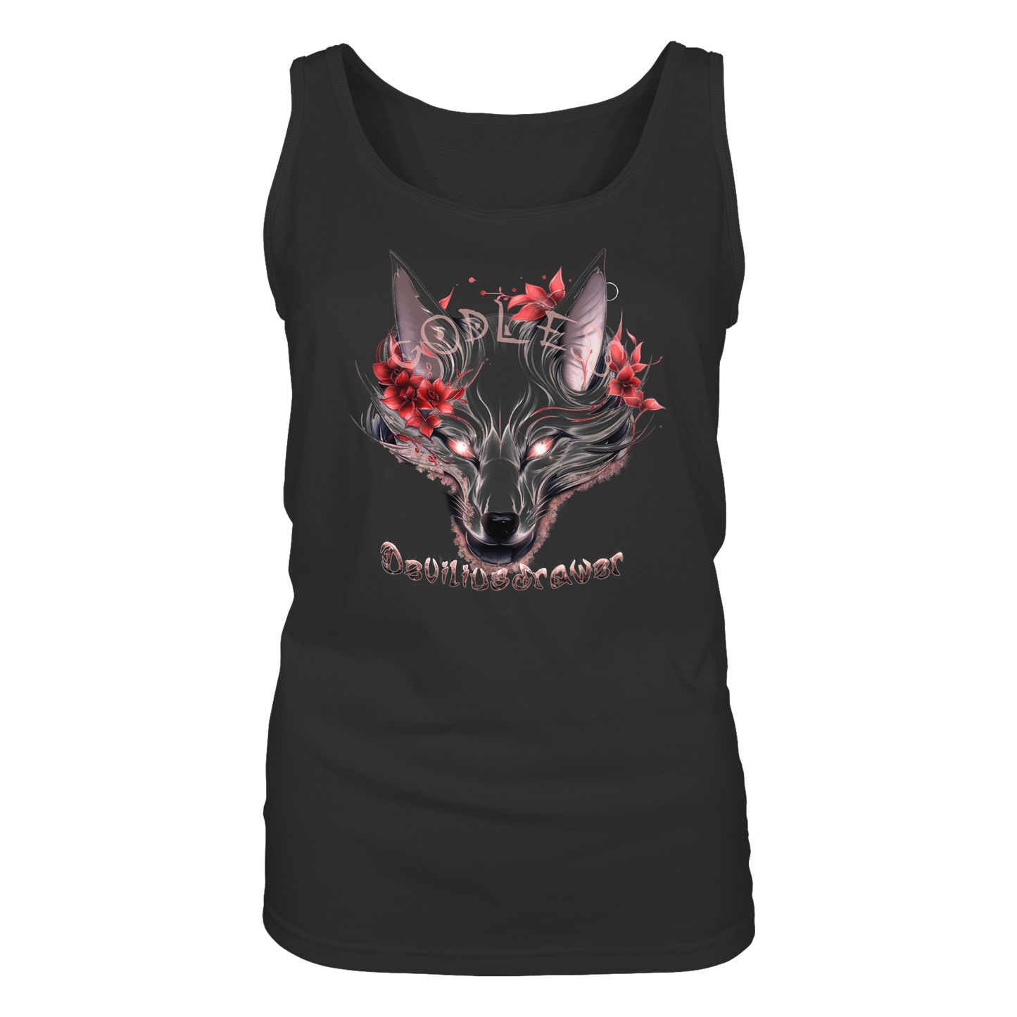 Deviliusdrawer Kitsune Wolf - Ladies Tank-Top