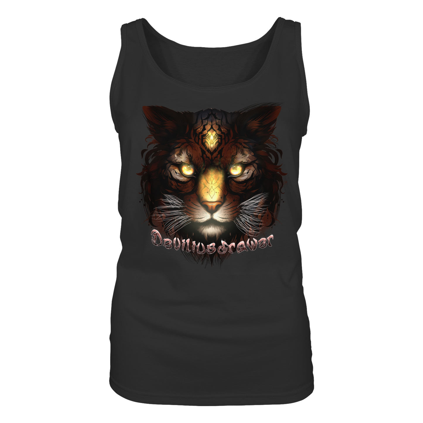 Deviliusdrawer Gold Tigercat - Ladies Tank-Top
