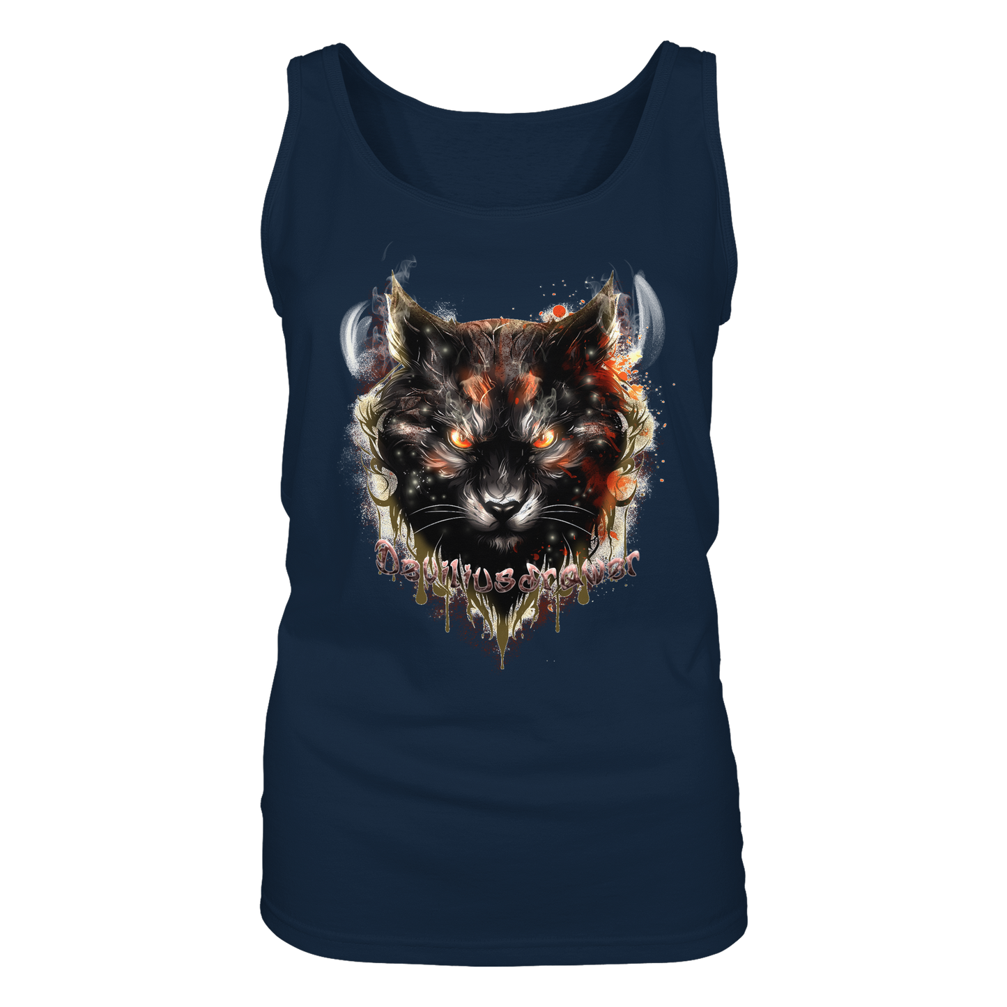 Deviliusdrawer Red Devil Cat - Ladies Tank-Top