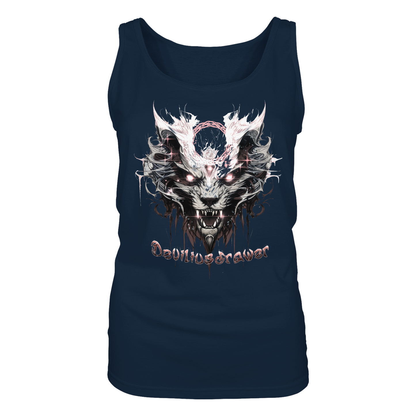 Deviliusdrawer Demonic Glow Cat - Ladies Tank-Top